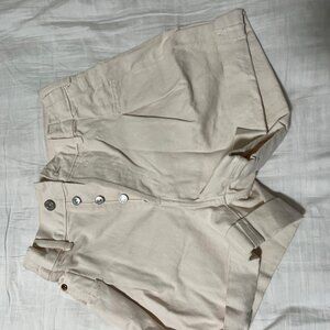 Re/Done High Waist Denim Shorts Button Fly